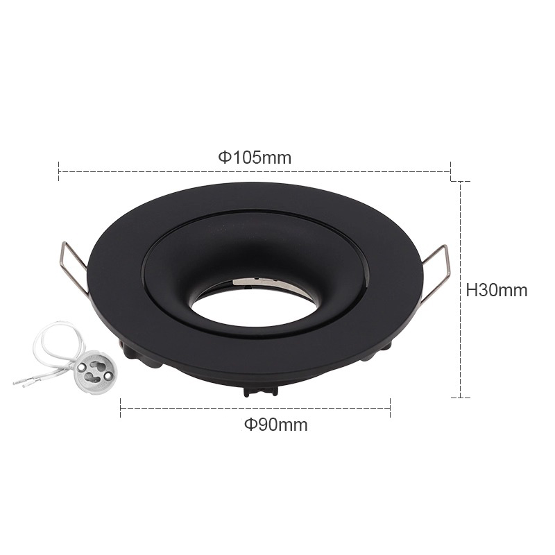 Luma Recessed Anti-Glare GU10 Spotlight Round | Screed